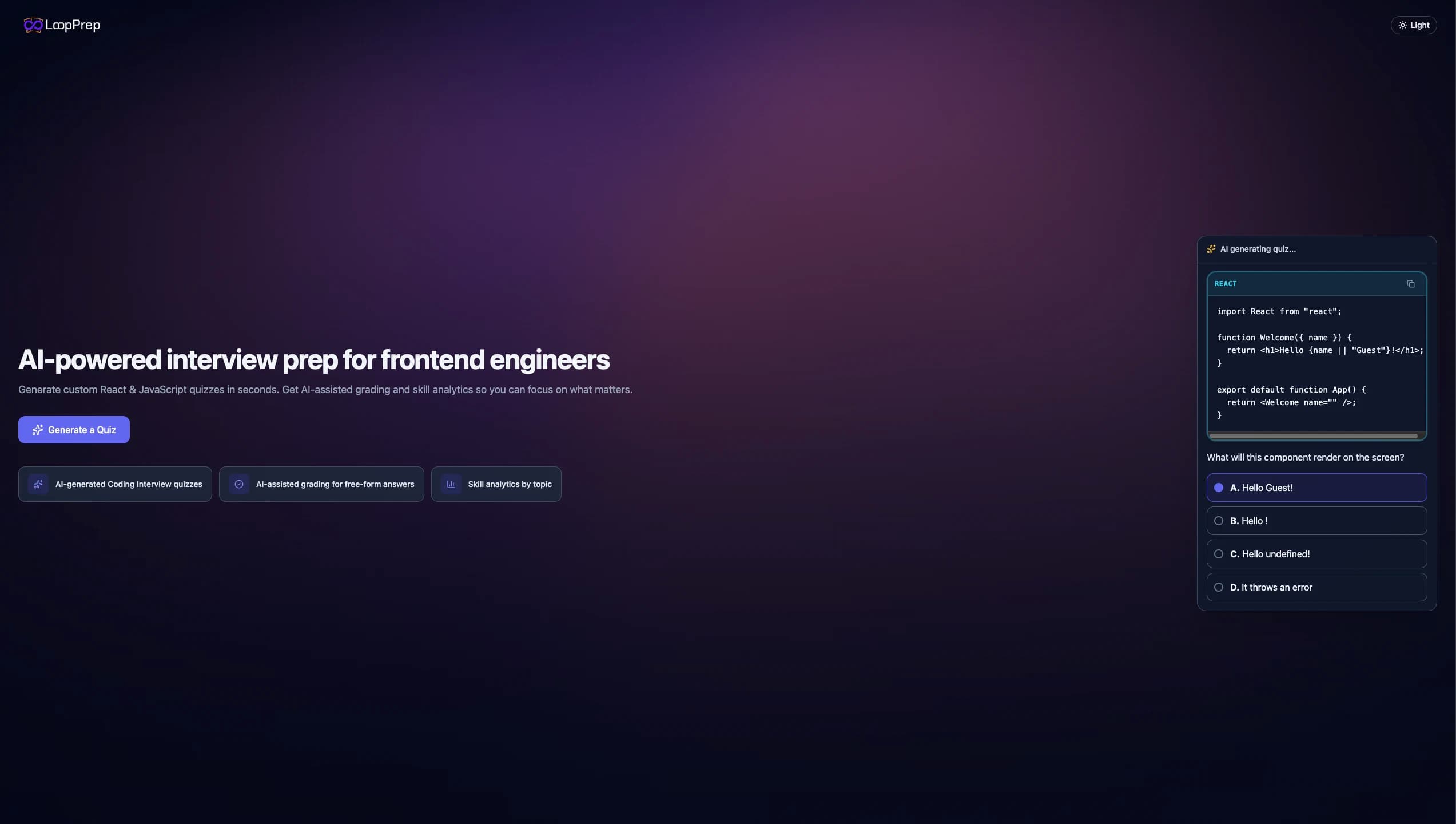 LoopPrep landing walkthrough video
